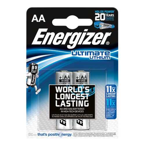 Батарейка Energizer Ultimate lithium AA FSB2 2 шт в Технопарк