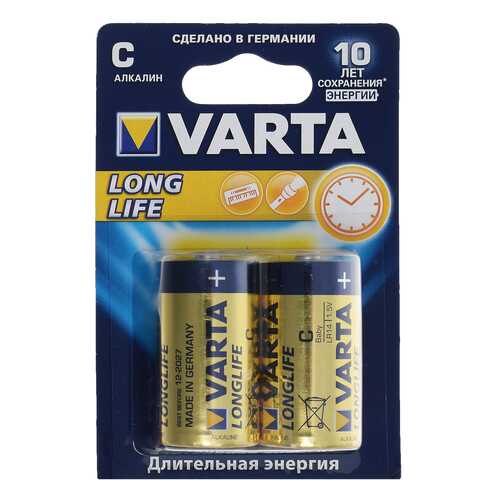 Батарейка Varta Longlife LR14 2 шт в Технопарк