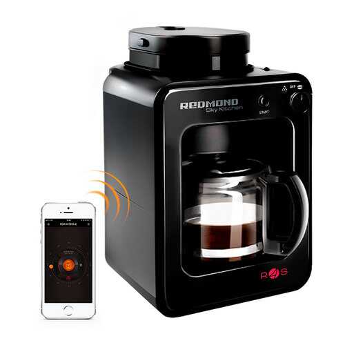 Умная кофеварка со встроенной кофемолкой Redmond SkyCoffee M1505S-E Black в Технопарк