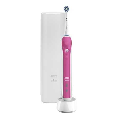 Электрическая зубная щетка Braun Oral-B Pro 2 2500 Cross Action Pink+Футляр в Технопарк