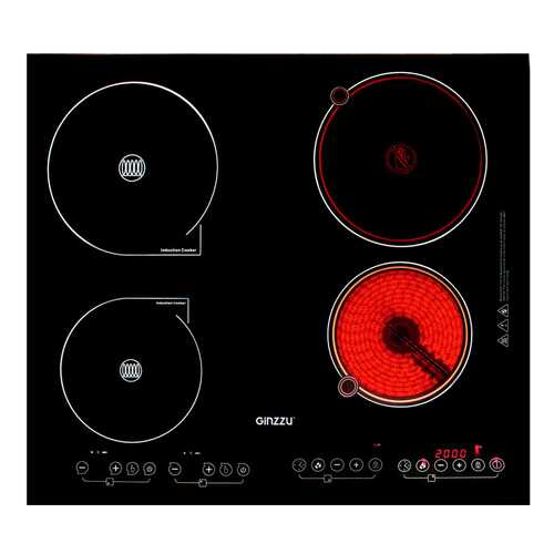 Встраиваемая варочная панель электрическая Ginzzu HCI-479 Black в Технопарк