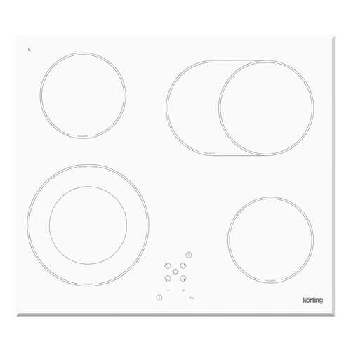 Встраиваемая варочная панель электрическая Korting HK 62051 BW White в Технопарк